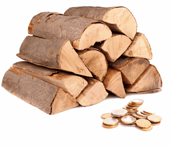 Des bûches de bois fendues Bois de chauffage - SimplyFeu