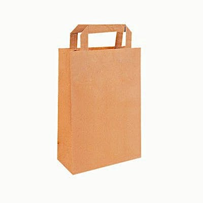 Sachet en papier kraft pouvant etre utilisé pour emballer des buches de bois densifiées