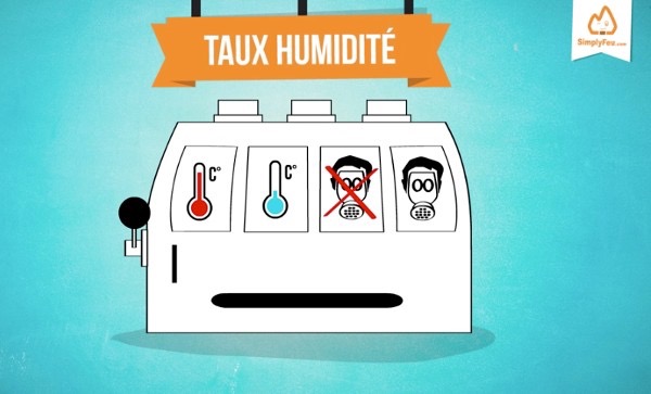 Taux d'humidité bas de la buche compresse