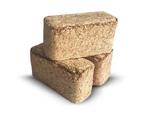 Briquettes de bois de chauffage ou pavé de bois