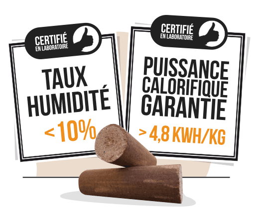 taux d'humidité et puissance calorifique des buches compressées