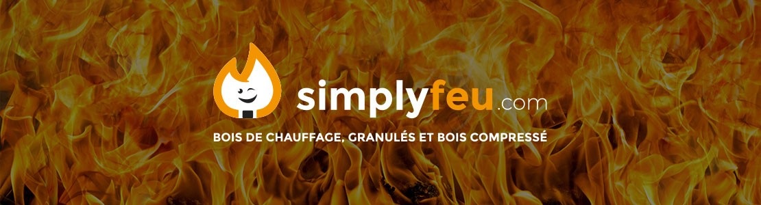 Belles flammes de buche compressée de chez SimplyFeu