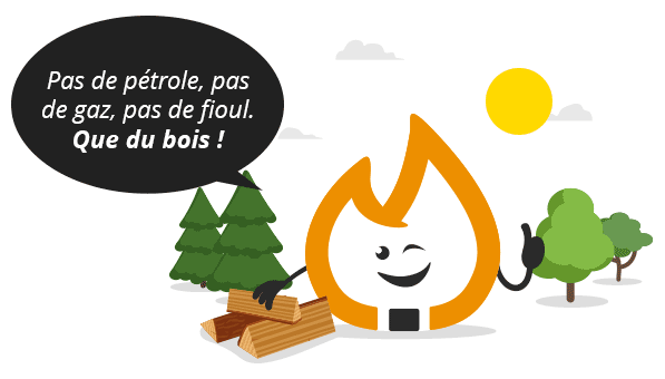 Pas de pétrole, pas de gaz, pas de fioul. Que du bois