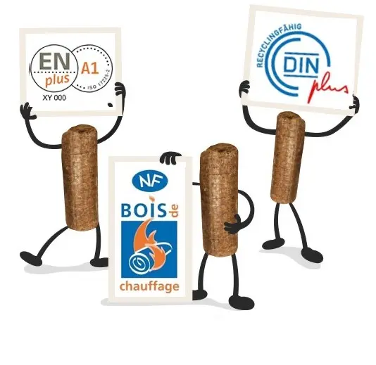 Granulés certifiés DIN PLUS ou ENPLUS A1