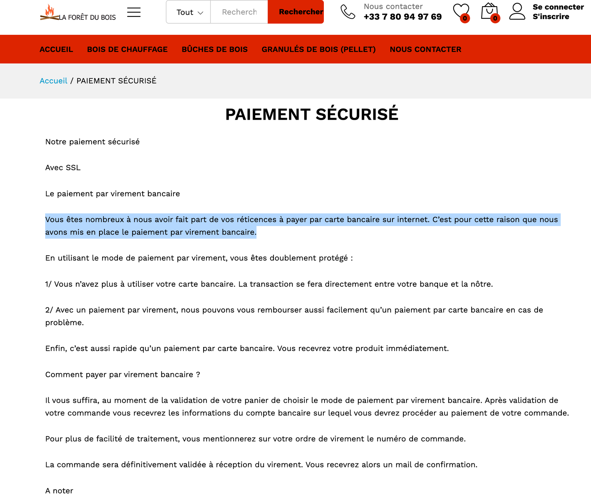 paiement sécurisé la foretdubois.com