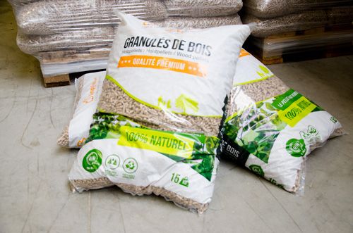 Sacs de granulés de bois