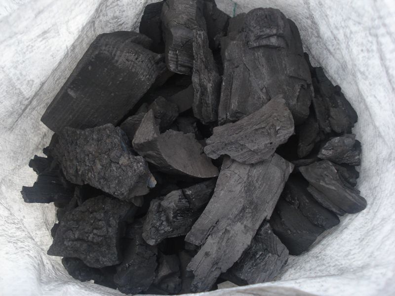 Les morceaux de charbon