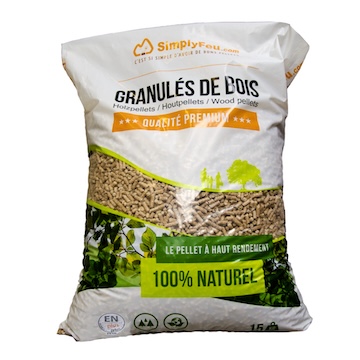 Sac de 15kg de granulés de bois SimplyPELLET