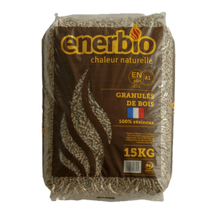 Granulés de bois Premium ENERBIO - Sac issu du lot de 3 palettes