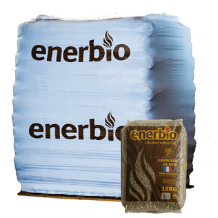 3 palettes de granulés de bois Premium ENERBIO - 198 sacs