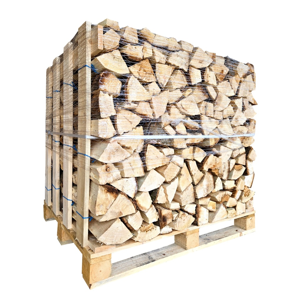 Bois pour poêle de masse - Résineux Aulne Tremble étuvé 25cm - 1,9 stères sur palette