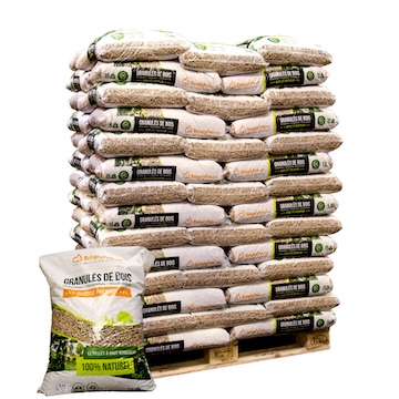 [PEL-SF65] Granulés de bois Premium SimplyPELLET - 65 sacs 975kg