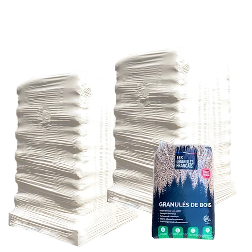 [PEL-2GF63] Granulés de bois Les Granulés Français - 2 palettes - 126 sacs 1890kg